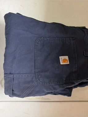 3 pair Carhartt Dark Blue Dungaree Work pants